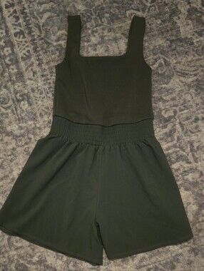 XS Maurices 24/7 Olive Green One-Piece Romper